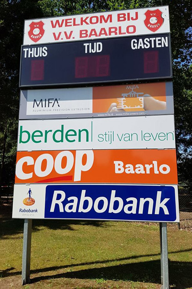 2017 Scorebord VVBaarlo